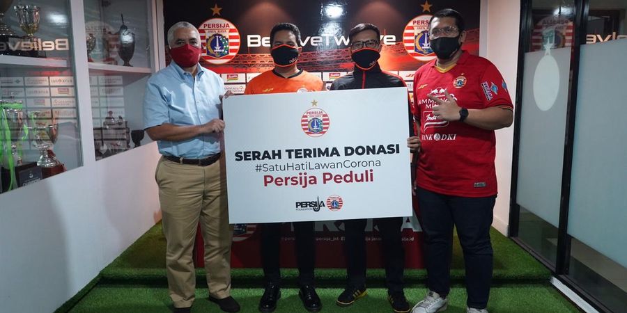Persija Jakarta Salurkan Donasi Hasil Galang Dana Peduli Corona