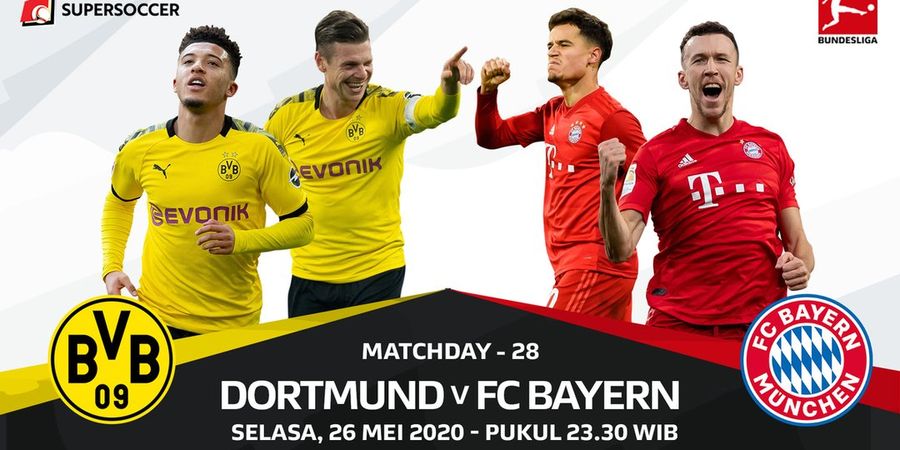 Link Streaming Borussia Dortmund Vs Bayern Muenchen di Pekan Ke-28 Liga Jerman