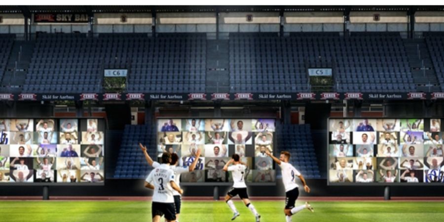 Cara Unik Klub Liga Denmark Hadirkan Atmosfer Nonton dari Tribune