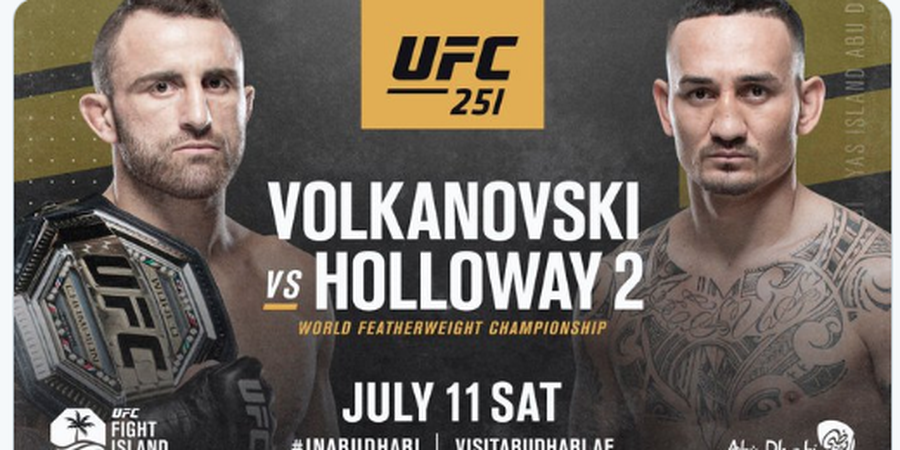 Hasil UFC 251 - Cuma Menang Angka atas Max Holloway, Volkanovski Pertahankan Gelar