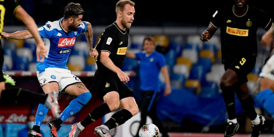 Babak I Napoli Vs Inter - Sempat Unggul Cepat Lewat Eriksen, I Nerazzurri Harus Tertahan