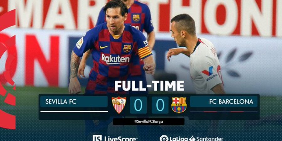 Hasil Liga Spanyol - Messi Melempem, Barcelona Gagal Menang di Kandang Sevilla