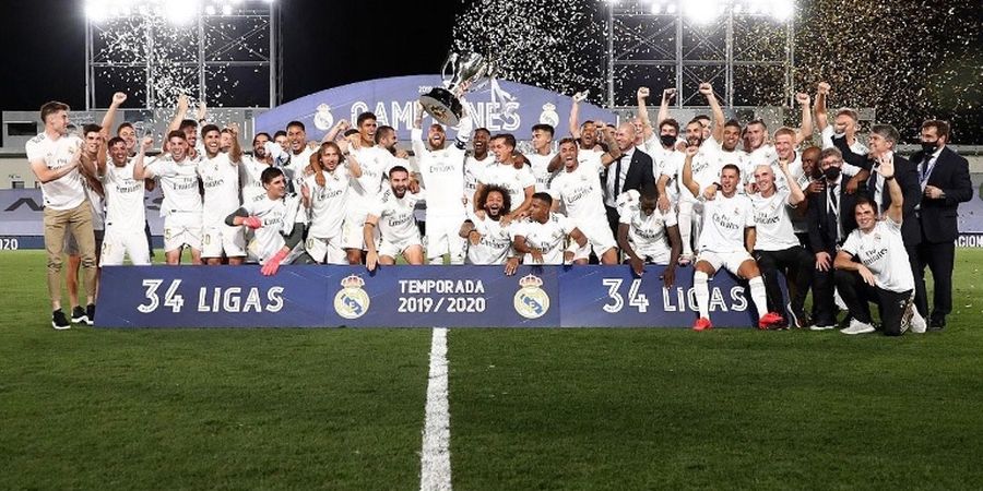 VIDEO - Perayaan Real Madrid Juara Liga Spanyol 2019-2020