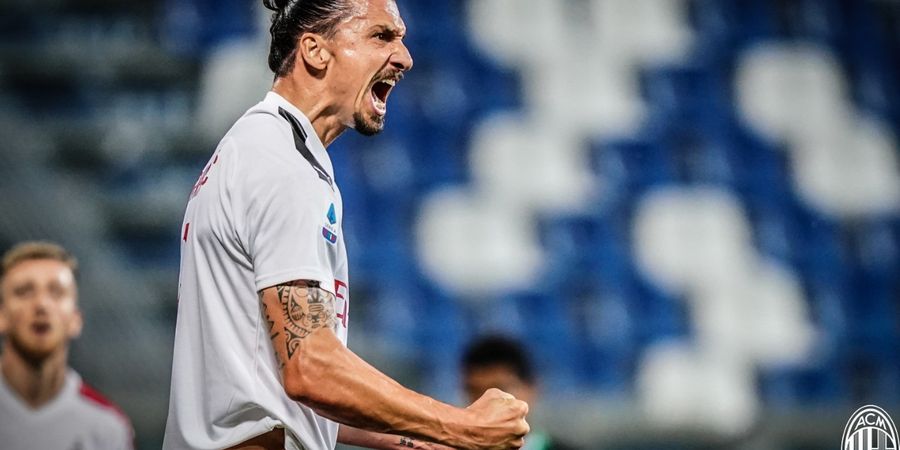 Hasil Liga Italia - Main Penuh Setelah Marah-marah, Zlatan Ibrahimovic Borong Gol, AC Milan Menang Lagi