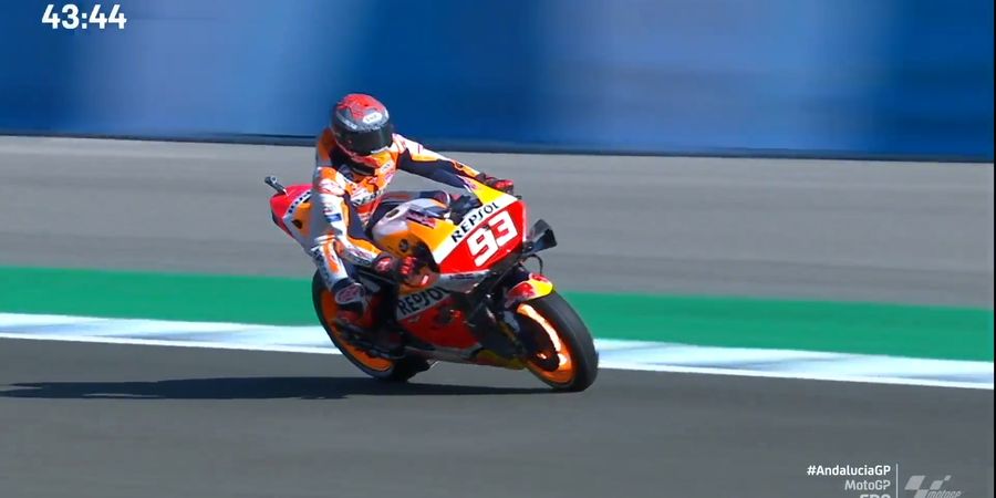 VIDEO - Marc Marquez Berjuang Lawan Sakit Saat MotoGP Andalusia 2020