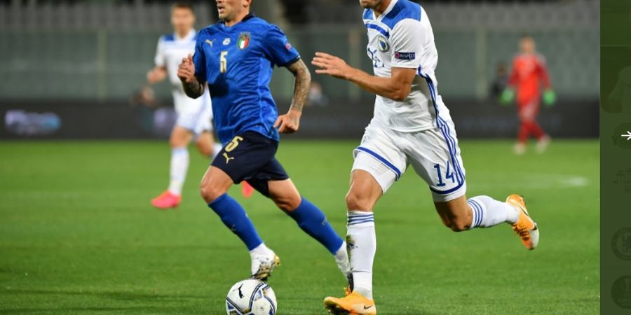 Hasil Babak I Italia vs Bosnia - Skor Kacamata Masih Terjaga