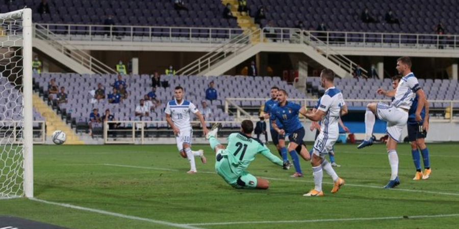 Hasil UEFA Nations League - Gol ke-59 Edin Dzeko Gagal Bawa Bosnia Benamkan Italia