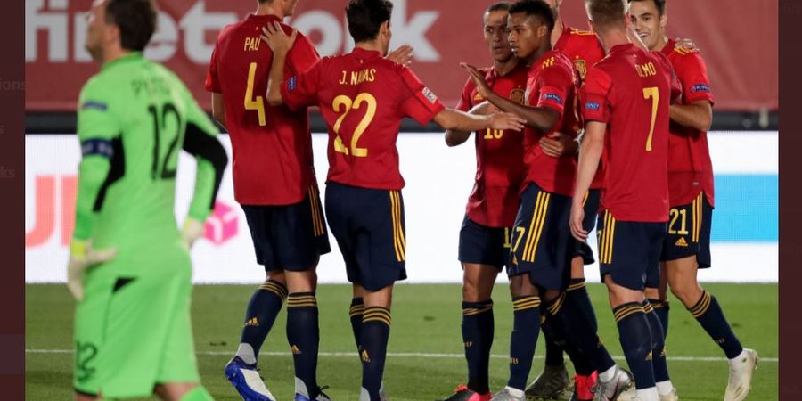 Hasil UEFA Nations League - Sergio Ramos dan Ansu Fati Bawa Spanyol Hancurkan Ukraina