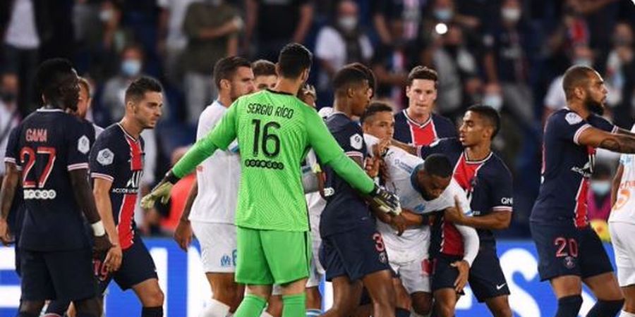PSG Vs Marseille Rusuh, Neymar Pukul Lawan, 5 Pemain Kartu Merah