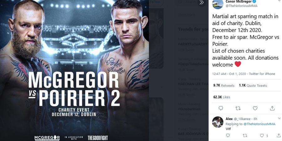 Duel McGregor vs Poirier, Bukan Mencari Penantang Nurmagomedov Berikutnya