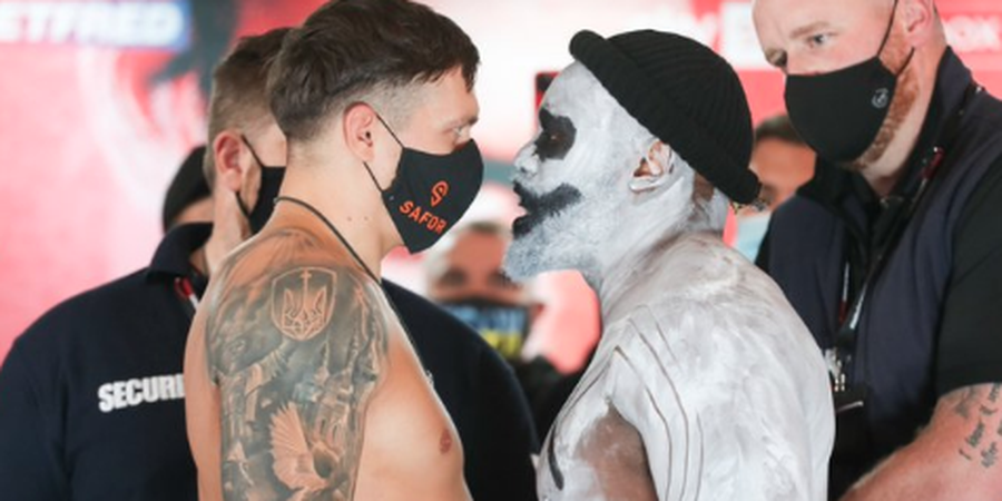 Dereck Chisora Intimidasi Oleksandr Usyk dengan Tampil Bak Joker