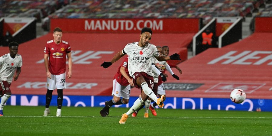 Hasil Liga Inggris - Penalti Aubameyang Nodai Laga Ke-100 Solskjaer bersama Man United