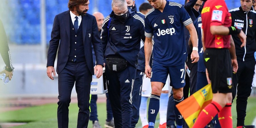 Pirlo Konfirmasi Cristiano Ronaldo Alami Cedera Engkel, Usai Keluar Lapangan dengan Lutut Berdarah
