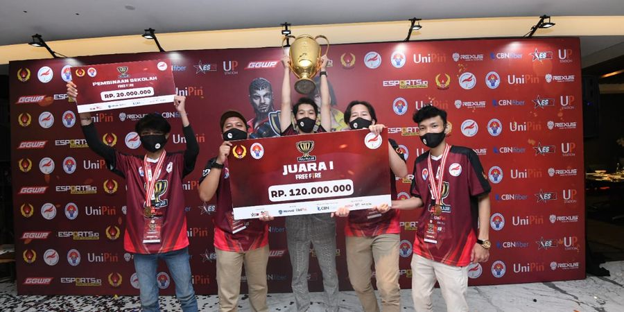 Total Hadiah Rp 140 Juta Diboyong Pelajar Depok Usai Juara Piala Pelajar Game Free Fire