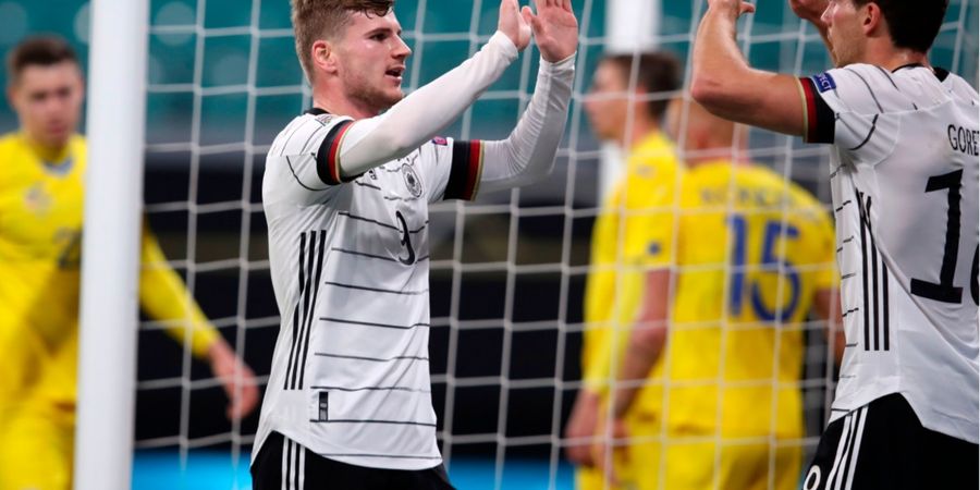 Hasil UEFA Nations League - Timo Werner Mesin Gol, Jerman Hajar Ukraina