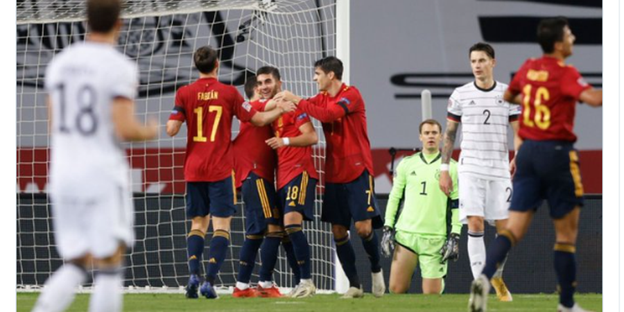 Hasil UEFA Nations League - Spanyol Gilas Jerman dan Ukir Sejarah Baru