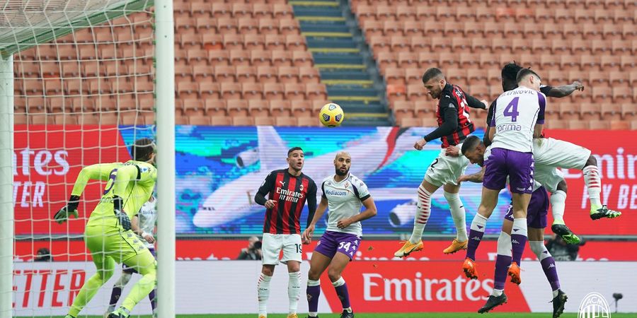 Hasil Liga Italia - Diwarnai Selebrasi Gol Kontroversial Sang Kapten, AC Milan Tumbangkan Fiorentina