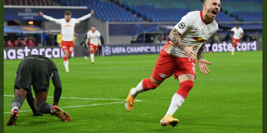 Hasil Babak I RB Leipzig vs Man United - Setan Merah Dibobol 2 Gol dalam 11 Menit
