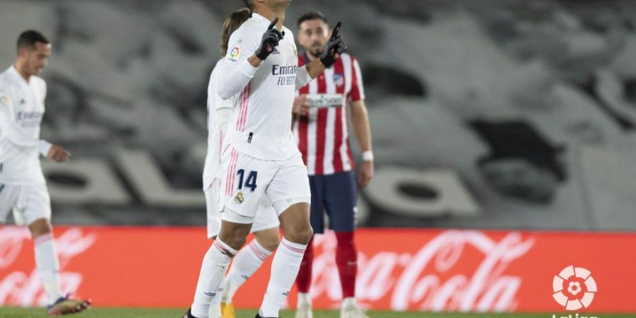 Babak I Real Madrid Vs Atletico Madrid - Luis Suarez Tak Nampak Batang Hidungnya, Los Blancos Unggul 1-0