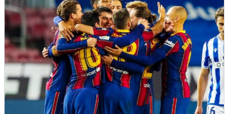 Hasil Liga Spanyol - Barcelona Jaga Keangkeran Camp Nou dengan Tumbangkan Real Sociedad