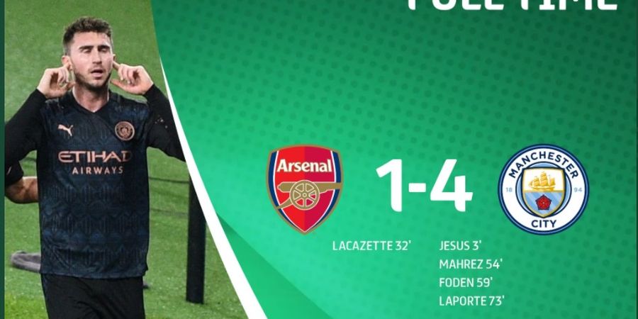 Hasil Piala Liga Inggris - Kolaps di Babak Kedua, Arsenal Dihajar Manchester City