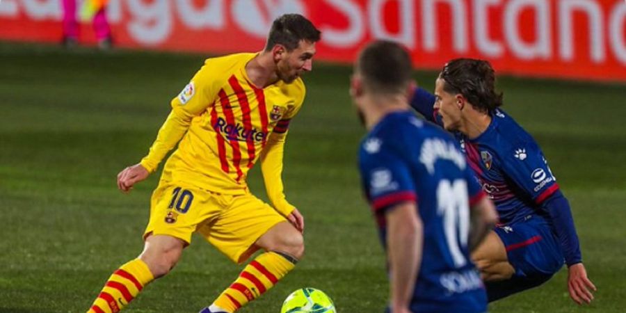 Hasil Liga Spanyol - Cuma Beri Huesca 4 Kesempatan, Barcelona Dominan dan Menang di Laga ke-500 Lionel Messi