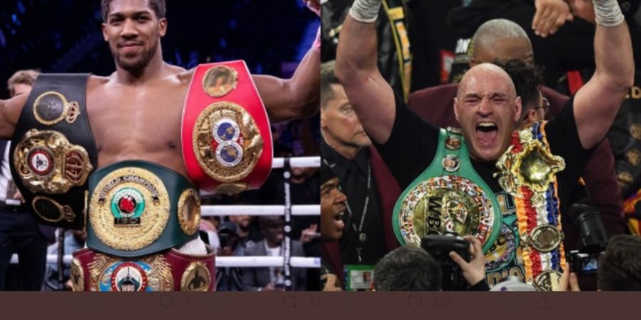 Gebuk-gebukan, Anthony Joshua dan Tyson Fury Dibayar Rp1,4 Triliun