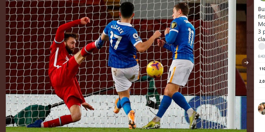 Liverpool Kalah dari Brighton di Kandang, Berikut Tiga Penyebabnya