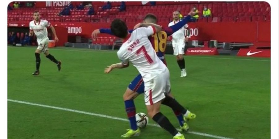 Penjelasan Wasit soal Tak Beri Barcelona Penalti meski Jordi Alba Dilanggar di Kotak Terlarang