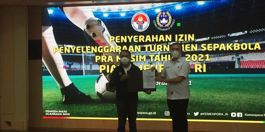 PSSI Terima Surat Izin Piala Menpora 2021, Bisa Dicabut Suatu Saat