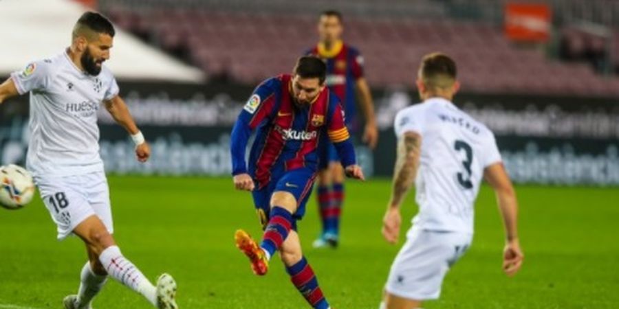 Gol Cantik Messi dan Griezmann Bawa Barcelona Unggul Tipis Atas Huesca di Babak I