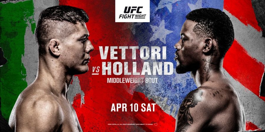 UFC Vegas 23 - Gara-gara Pencurian Roti, Duel Marvin Vettori vs Kevin Holland Tambah Panas