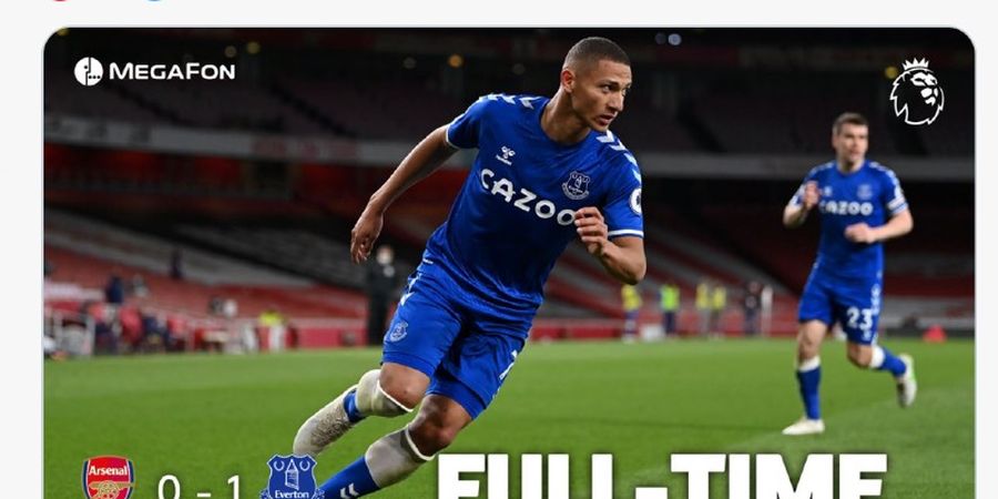 Hasil Liga Inggris - Gol Bunuh Diri Berikan Everton Kemenangan Perdana di Kandang Arsenal Usai 25 Tahun