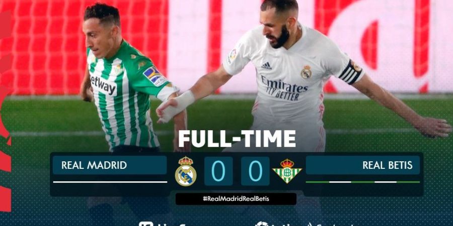 Hasil Liga Spanyol - Bocah Brasil Buang 3 Peluang, Real Madrid Gagal Bobol Gawang Real Betis