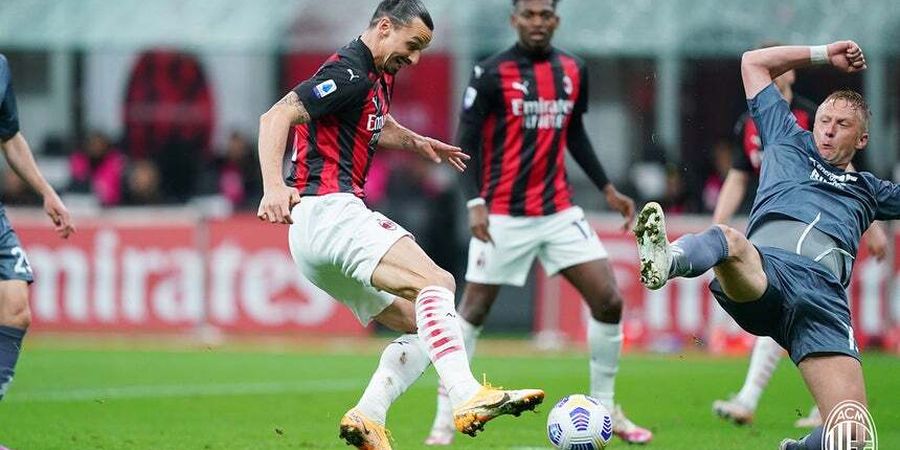 Ibrahimovic Masih Puasa, Tapi AC Milan Ungguli Benevento di Babak Pertama