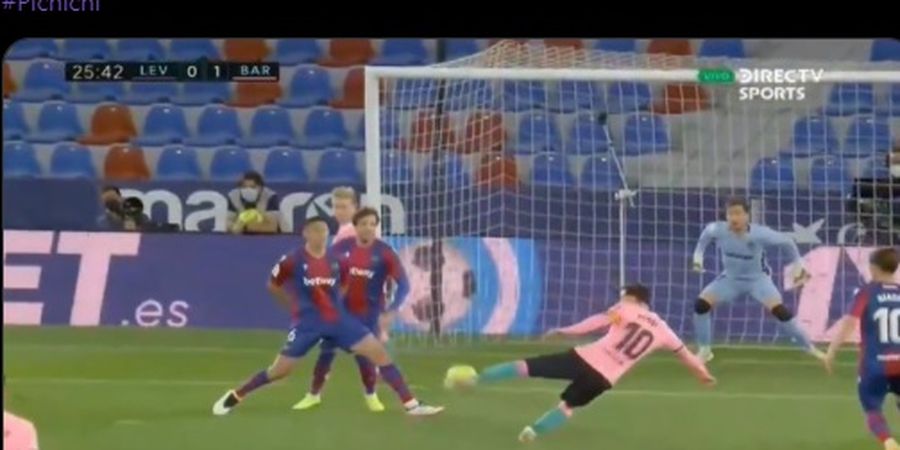 Lionel Messi Cetak Gol Voli, Barcelona Unggul 2-0 atas Levante di Babak I