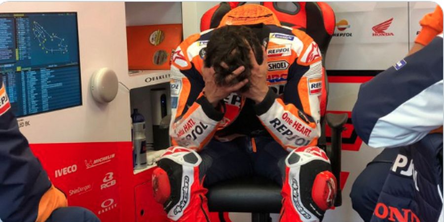 Marc Marquez Dibuat Murka Saat Jatuh 2 Kali pada MotoGP Prancis 2021