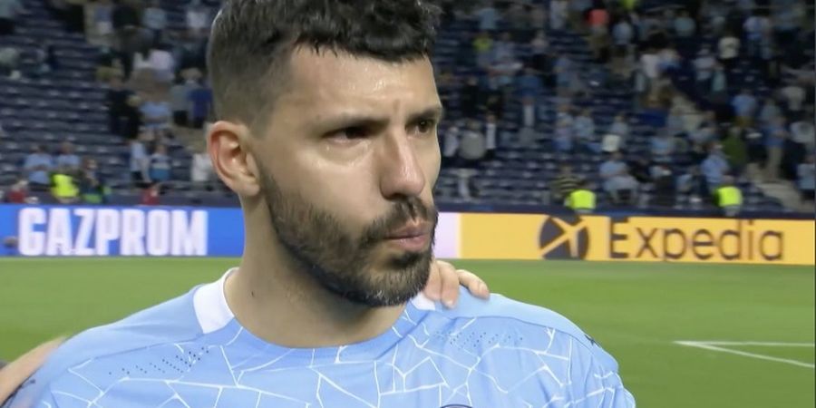 Laga Terakhir Aguero di Manchester City: Main Cuma 13 Menit dan Nangis