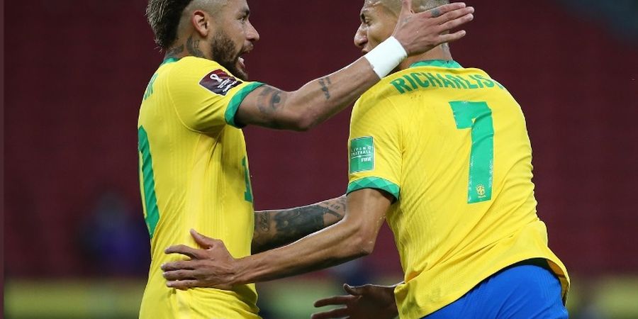 Hasil Kualifikasi Piala Dunia 2022 - Penalti Neymar Kebaca, Brasil Jaga Rekor Kemenangan