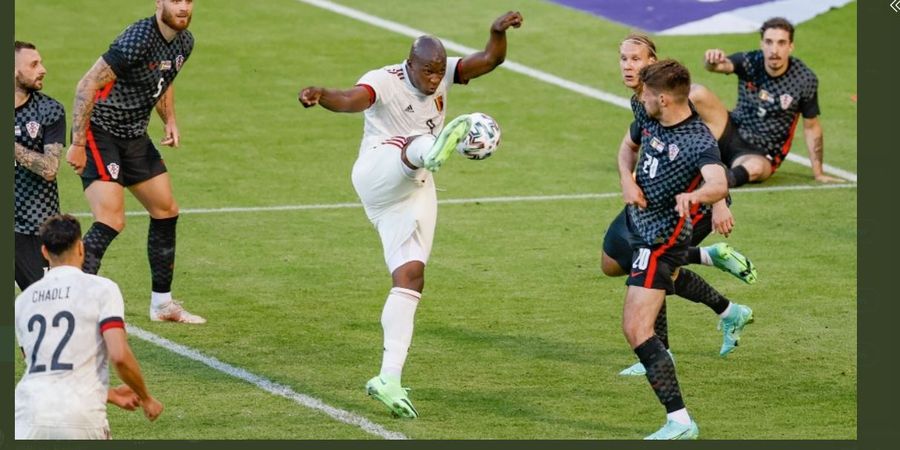 Hasil Uji Coba EURO 2020 - Tendangan Kungfu Lukaku Bikin Timnas Belgia Hajar Kroasia