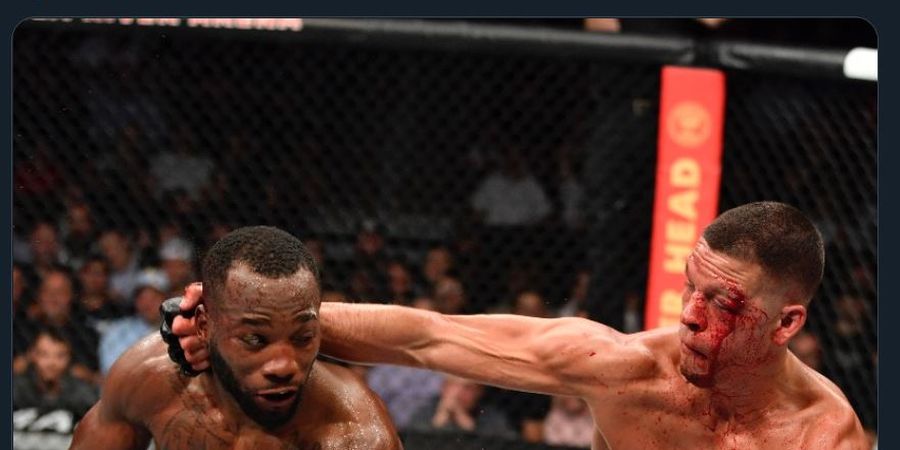 Hasil UFC 263 - Sengit Sampai Berdarah-darah, Leon Edwards Taklukan Nate Diaz