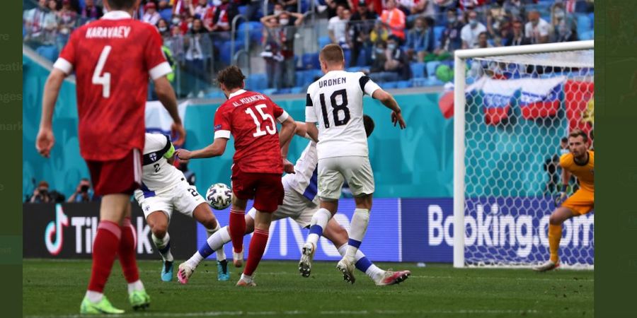 Hasil EURO 2020 - Debutan Finlandia Lolos ke Fase Gugur Cuma 4 Menit, Rusia Bangkit untuk Menang