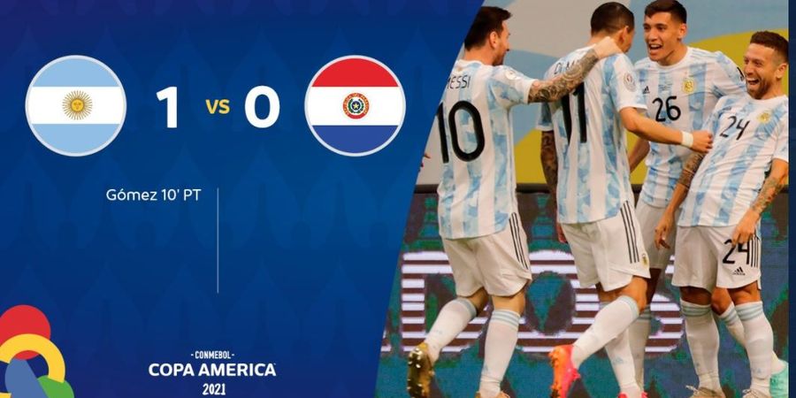 Hasil dan Klasemen Copa America 2021 - Argentina Selalu Cetak 1 Gol, Akhirnya Sendiri di Puncak