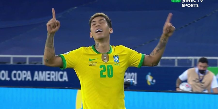 Hasil Copa America 2021 - Diwarnai Gol Kontroversial Firmino, Brasil Comeback atas Kolombia di Menit-menit Akhir