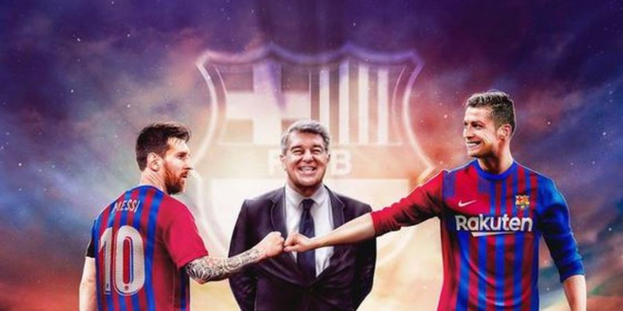 Joan Laporta di Ambang Sejarah, Satukan Lionel Messi dan Cristiano Ronaldo di Barcelona