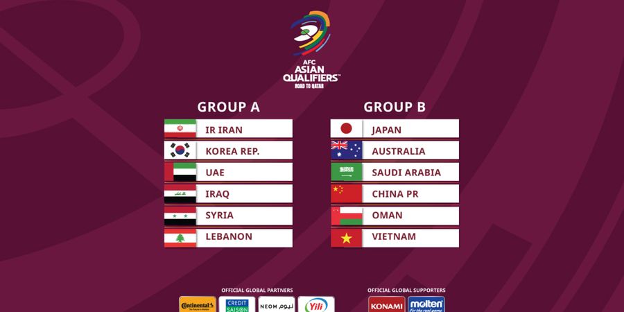Hasil Undian Putaran Ketiga Kualifikasi Piala Dunia 2022 - Vietnam Segrup dengan Raksasa Asia