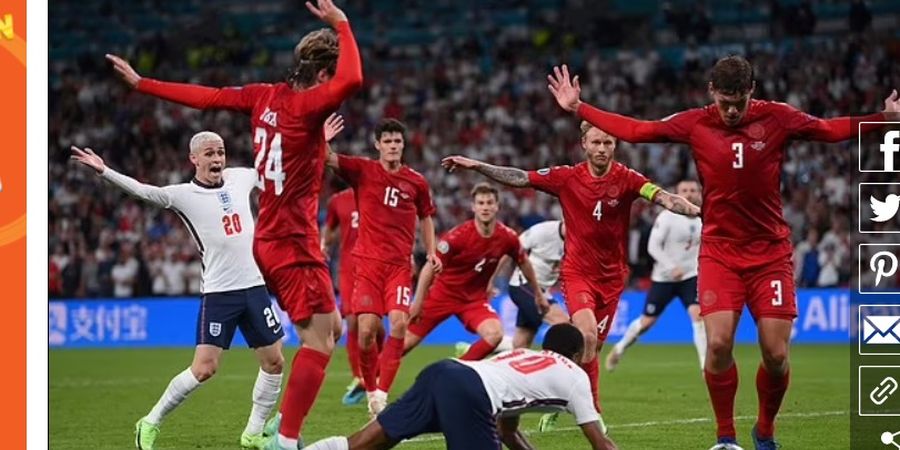 Inggris Melaju ke Final Euro 2020, Mourinho dan Ayah Kiper Denmark Kompak Salahkan Wasit