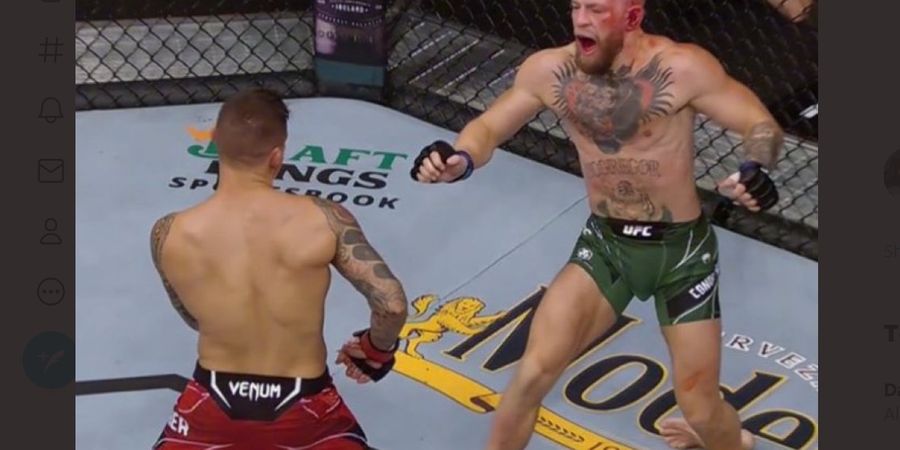 UFC 264 - Sebelum Kaki Patah, Conor McGregor Sedang Kalah Telak dari Dustin Poirier