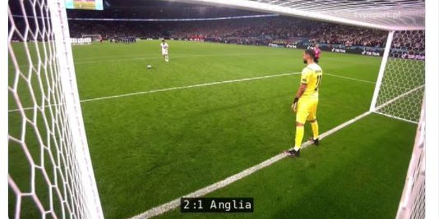 Final EURO 2020 - Penalti Roket Harry Maguire, Kencang sampai Merusak Kamera