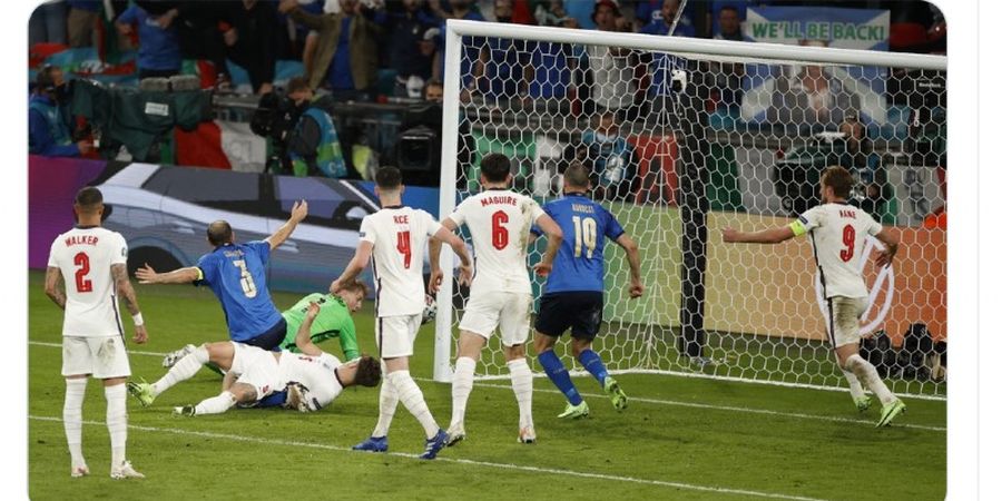 Hasil Final EURO 2020 - Gol Leonardo Bonucci Paksa Laga Berlanjut ke Perpanjangan Waktu